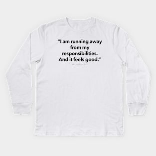 Im Running Away From My Problems Kids Long Sleeve T-Shirt